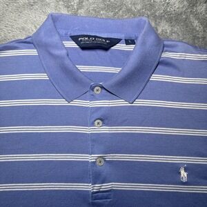 Polo Golf Ralph Lauren Men's SZ L Pima Cotton Short Sleeve Striped Polo Shirt